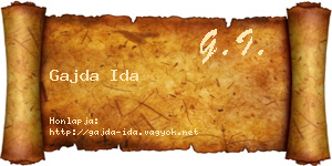 Gajda Ida névjegykártya